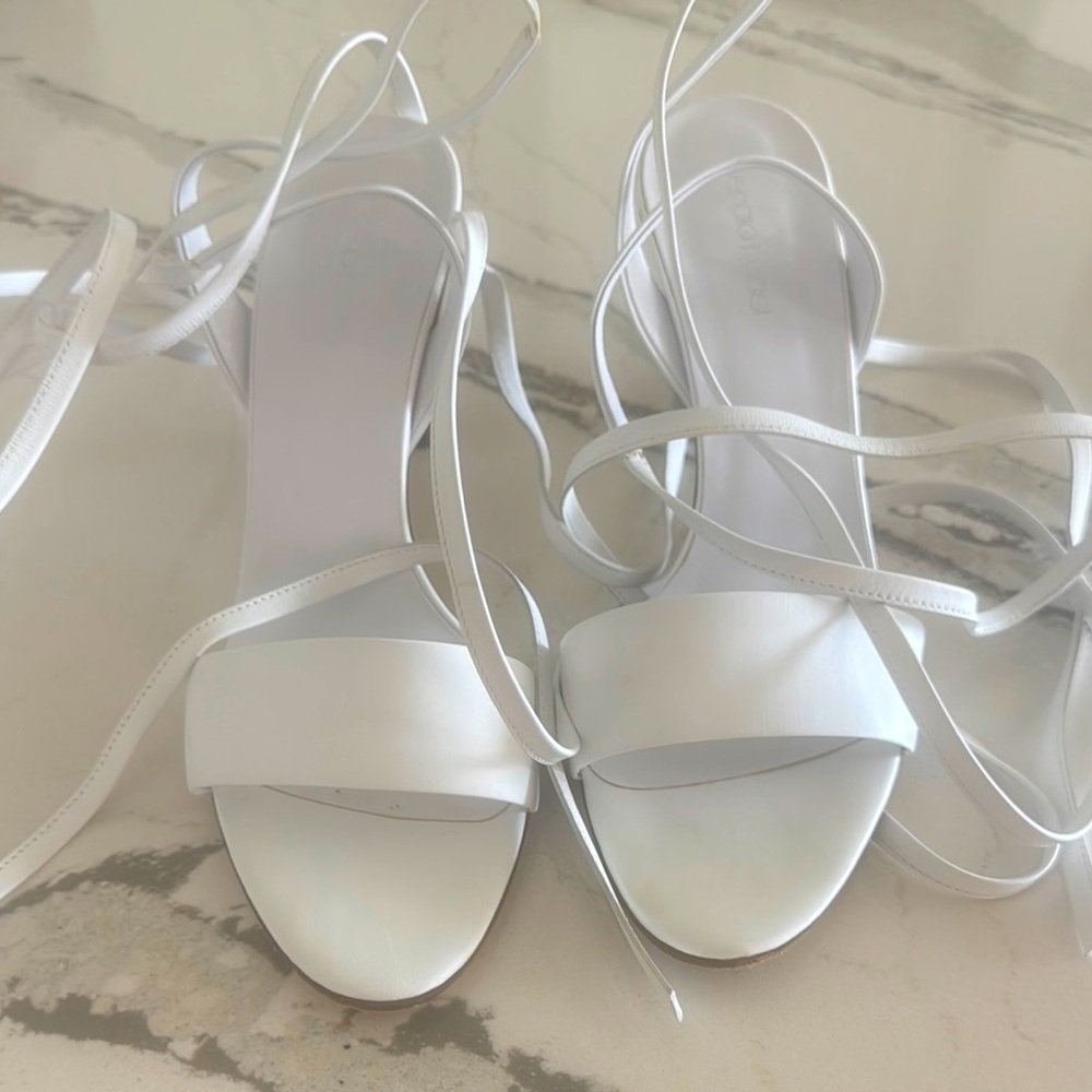 Sergio Rossi Chic White Gladiator Sandals.